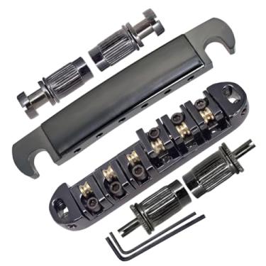 Imagem de JD.Moon Ponte de sela de rolo ABR-1 Tune-o-matic Ponte traseira para guitarra Les Paul (preto)