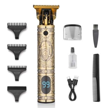 Imagem de Aparador de cabelo para homens, barbeiro, barbeiro, barbeiro, barbeador, barbeador, kit de corte de cabelo em casa, aparador de lâminas, sem fio, recarregável, sem fio, sem lacunas, presentes para