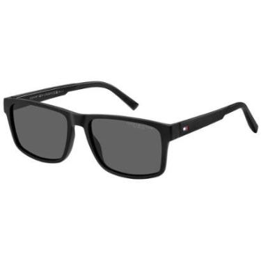 Imagem de Óculos de Sol Tommy Hilfiger Polarizado Preto TH 2142/S 807-56-Masculino