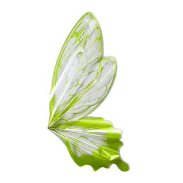 Imagem de Esquirla 40 peças de papel de embrulho de buquê de flores, arranjos de decoração de embrulho floral, asas de borboleta, artesanato faça você mesmo para o dia, Verde