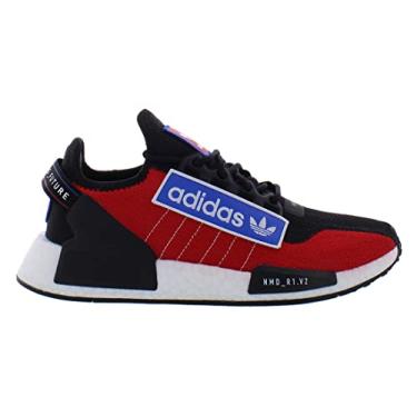 Imagem de adidas Tênis masculino NMD_R1.V2 tamanho 38, cor: preto central/vermelho (Team Power Red/Blue