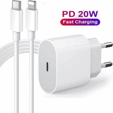 Imagem de Carregador De Parede Pd + Cabo Lightning Pd 20W Fast Charger - A Gold 