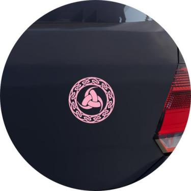 Imagem de Adesivo de Carro Chifre Triplo Viking - Melhor Adesivo, Rosa Claro