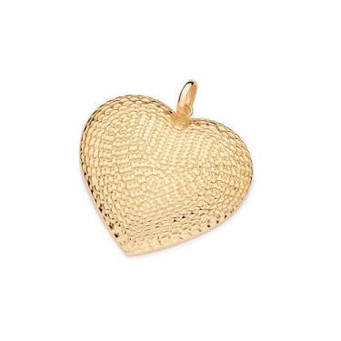 Imagem de Pingente  banhado ouro 3x 24k 18k e 22k  feminino grande maxi coração 