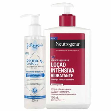 Imagem de Kit - Hidratante Corporal Neutrogena + Sabonete Nutritivo Johnson's Ba