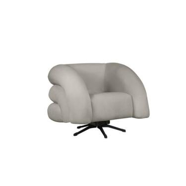 Imagem de Poltrona Base Giratória e Balanço Micheli Veludo Marfim - Mazzero Deco