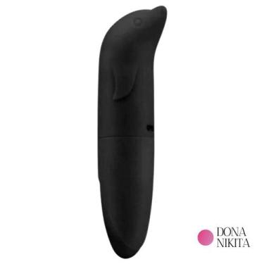 Imagem de Vibrador Ponto G Aveludado com Formato Golfinho - DONA NIKITA,  Preto