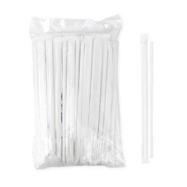 Imagem de 500 Canudos De Papel Embalados Invidual Restaurantes - Y888