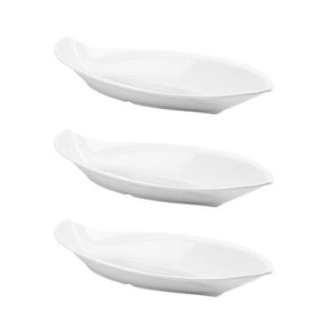 Imagem de 3 Travessas Fundas Folha 25,4cm 100% Melamina Gourmet Mix