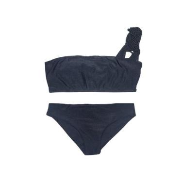 Imagem de Biquíni Lycra Proteção UPF50+ Niki Macramê Preto - Banho Maria, 6