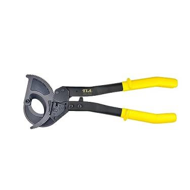 Imagem de TLA Cortador de fio de catraca Teleantool TRC-520 e cortador de cabo de catraca de cobre de alumínio resistente para cortar fios elétricos até 1000 MCM alicate de corte