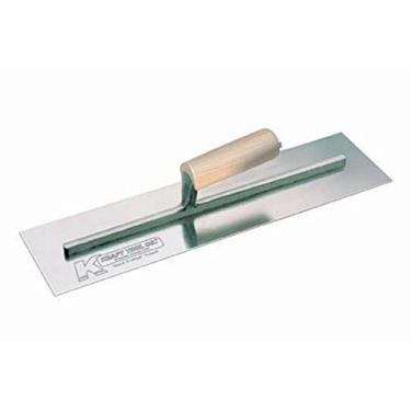 Imagem de Kraft Tool Espátula de cimento CF228 com alça de madeira reta, 45,7 x 10,3 cm
