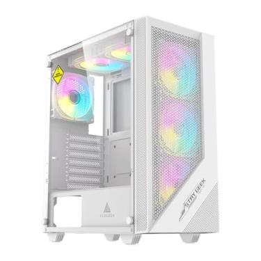 Imagem de Gabinete Gamer Acegeek Utopia K445 | Mid-Tower | Lateral de Vidro | Branco | AG-UTOPIA-K445-WH