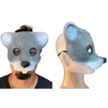 Imagem de Máscara Ratinho Rato De Látex c/ Elástico Fantasia Carnaval - Blook