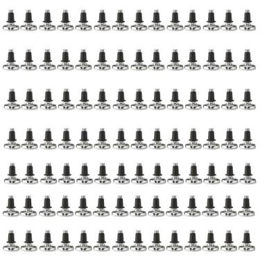 Imagem de Kit com 100 Sapata Pé Nivelador Base 32mm Zincado - HD Ferragens