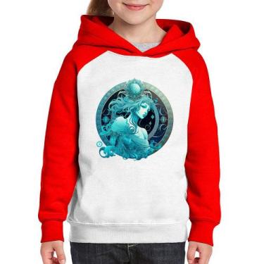 Imagem de Moletom Infantil Aquário Sígno - Foca na Moda, Branco, Vermelho, 8