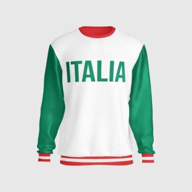 Imagem de Blusa Moletom Italia Time de Futebol Copa Esporte Masculino - Bueno St