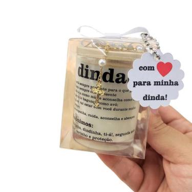Imagem de lembrancinha aceita ser minha dinda VELA AROMATICA 70G AT - Bia art's 