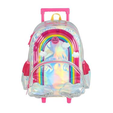 Imagem de Mochila de Rodinhas Sem Alça Luxcel Up4You ArcoIris Prata