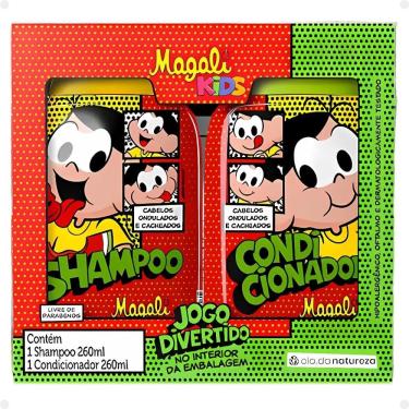 Imagem de Kit Cia da Natureza Magali Kids: Shampoo e Condicionador Cabelos Ondulados e Cacheados 260ml
