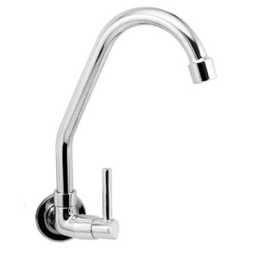 Imagem de Torneira Para Cozinha 1/4 V De Parede Metal Cromada 1167 C61   - Del M