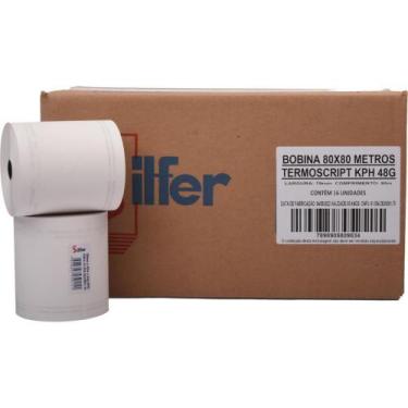 Imagem de Bobina Termica 80MMX80M Branca 48G. - Silfer