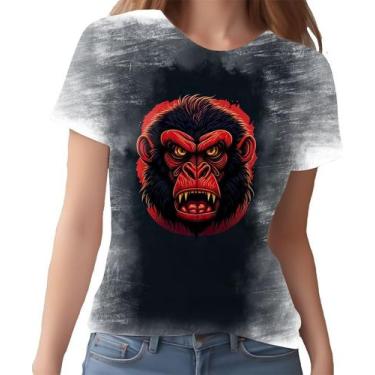 Imagem de Camiseta Camisa Babuino Macaco Gorila Face Animais Selva 2 - Enjoy Sho