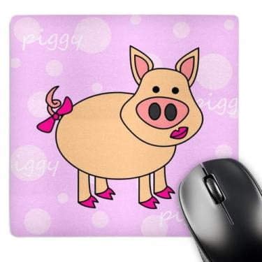 Imagem de 3dRose Mouse pad LLC 20 x 20 x 0,63 cm, porquinho rosa (mp_6294_1)