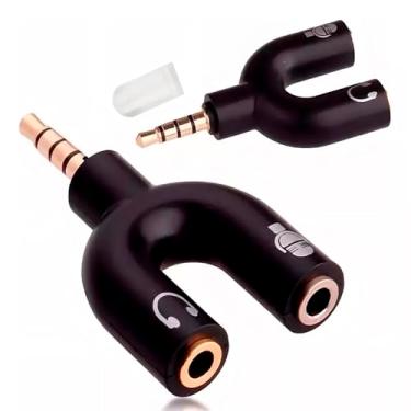 Imagem de Cabo Adaptador Y P3 Para P2 3.5mm Áudio Fone De Ouvido e Microfone Headset para Compativel com Smartphone, PC Controle De Vídeo Game, Celular, Controle de PS4 e Xbox One