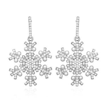 Imagem de GLEZZA Brincos de Natal para mulheres, guirlanda de laço hipoalergênico, brincos de Natal com pingente de Papai Noel, joias de Natal para presentes, One Size, Zinco, Sem pedra preciosa