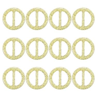 Imagem de PATIKIL Clipe de anel de cachecol, clipe de camiseta redonda de resina, cachecóis brilhantes, fecho de fivela, clipe de círculo para decoração de roupas, 1", Resina, Liga metálica.