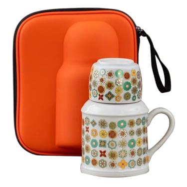Imagem de Xícaras De Chá Vintage Com Tampa, Bule De Chá Chinês Para Casa, Conjunto De Caneca Portátil De Grande Capacidade(Style2)