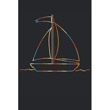 Imagem de One line art line art sailboat sailing ship captain sailing boat owner: NOTEBOOK - Funny Line Art Sailboat Sailor Design, Retro Gift Idea - A5 (6x9) - ... Note, Book, Sketch, Planner, Birthday