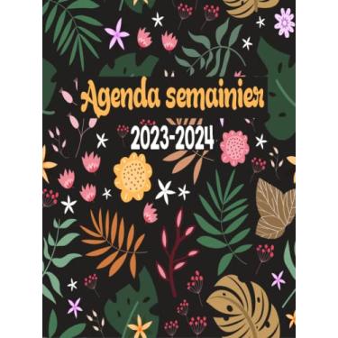Imagem de Agenda Semainier 2023-2024: Agenda Semainier 24 Mois 2023-2024, Planificateur hebdomadaire grand format A4, 2 Pages Par Semaine, Jolie Couverture.