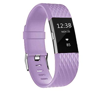Imagem de Pulseiras de substituição para Fitbit Charge 2, pulseiras clássicas de silicone ajustáveis para Fitbit Charge 2, mulheres e homens