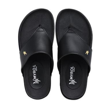 Imagem de Sandália Papete Chinelo Dedo Feminino Preto - Myrol Outlet, 35