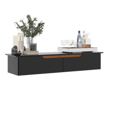 Imagem de Rack Suspenso Pequeno Painel Parede Sala Tv Estante Quarto - EJ MOVEIS