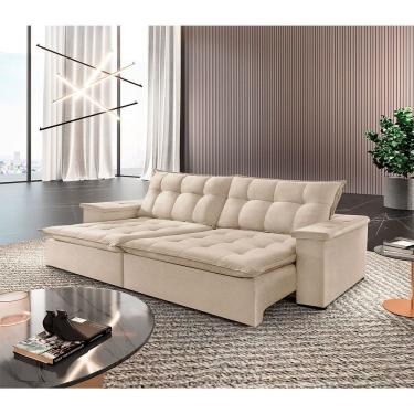 Imagem de Sofá Estilo Linho 03 Lugares 02 Módulos de 120m B25cm Meu Sofá Online