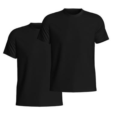 Imagem de Kit 2 Camisetas Basicas Gola Redonda Lisa Camisa Masculina de Algodão-Masculino