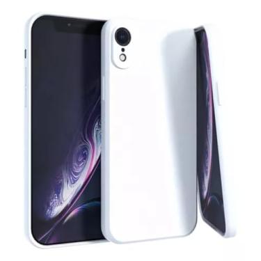 Imagem de Capa Capinha Silicone Aveludada Compatível Com iPhone XR Premium (BRANCO)
