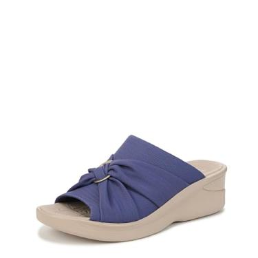 Imagem de Bzees For Lifestride Sandália feminina Serenade Slide Wedge, Azul skipper, 6.5 Wide
