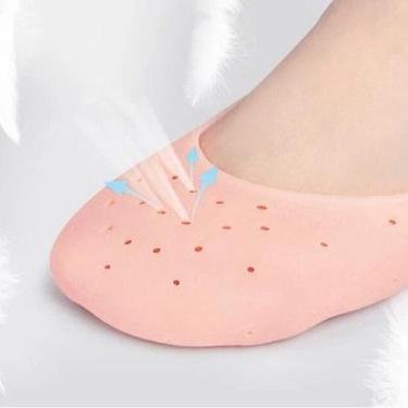 Imagem de Protetor de Calcanhar Silicone Para Pé Sola Par de Calcanheira Unissex