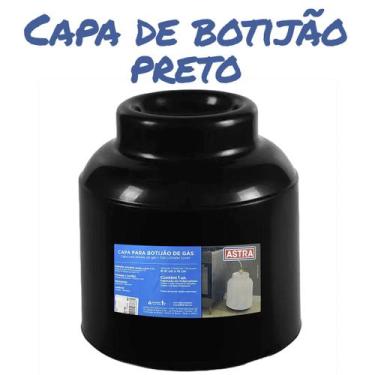 Imagem de Capa Protetora Para Botijao De Gás Plástico Resistente Astra, Preto