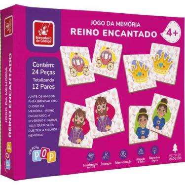 Imagem de Jogo da Memoria em Madeira Reino Encantado 24PCS - Brinc de Crianca