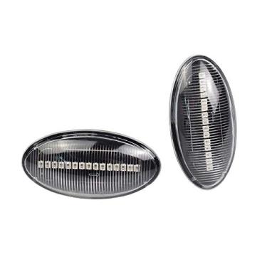 Imagem de Yoegerery 2 peças de LED dinâmico marcador lateral seta luzes indicadoras âmbar repetidor carro luzes para Suz=uki Swift Jimmy Vitara SX4 (cristal dinâmico)