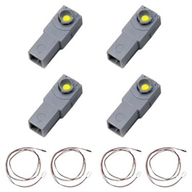 Imagem de PA Caixa de console central de luz ambiente LED para área dos pés, caixa de luvas, furo reservado original com chicote de fiação dedicado compatível com Cross Corolla Auris Subaru (branco)