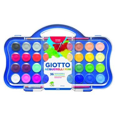 Imagem de GIOTTO Acquarelli Mini, Aquarela em Estojo de Pastilhas de 23mm, 36 Cores