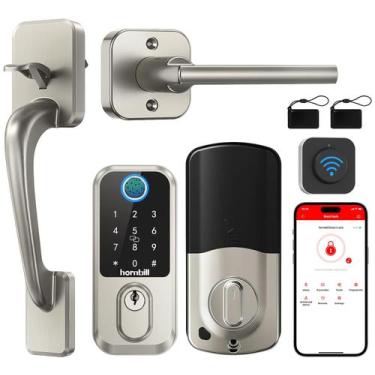Imagem de Fechadura de porta inteligente Hornbill WiFi com impressão digital, en