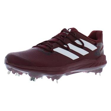 Imagem de adidas Tênis de beisebol masculino Adizero Afterburner 8, Team Maroon/Branco/Branco, 15
