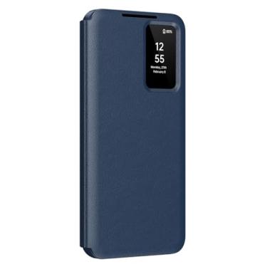 Imagem de LYJSMGZ Capa de couro para Samsung Galaxy Z Fold 6, Smart View Flip Wake Up Wallet Cover Slim Kickstand Folio Case, Azul, Fold 6